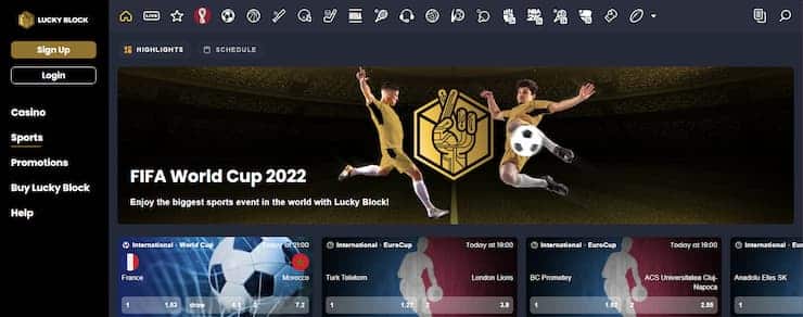 Lucky Block with sports betting for Malaysian players